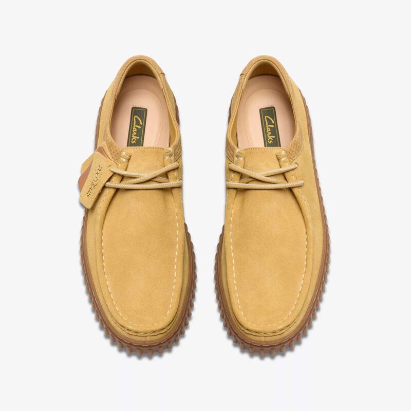 Clarks Mens Torhill Lo Golden Tan Suede image number 2